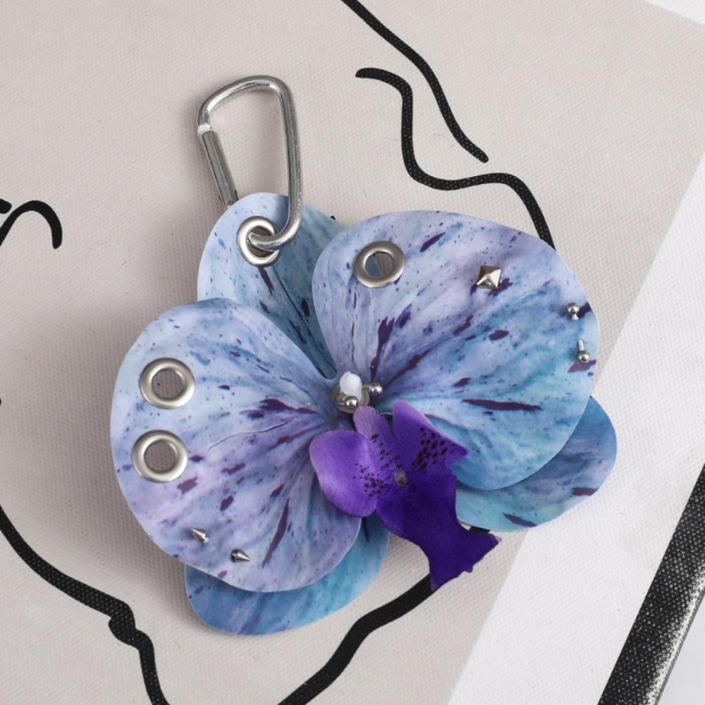 Backpack Decoration Orchid Lily Keychain Colorful Backpack Hangings Decor Flower Bag Pendant