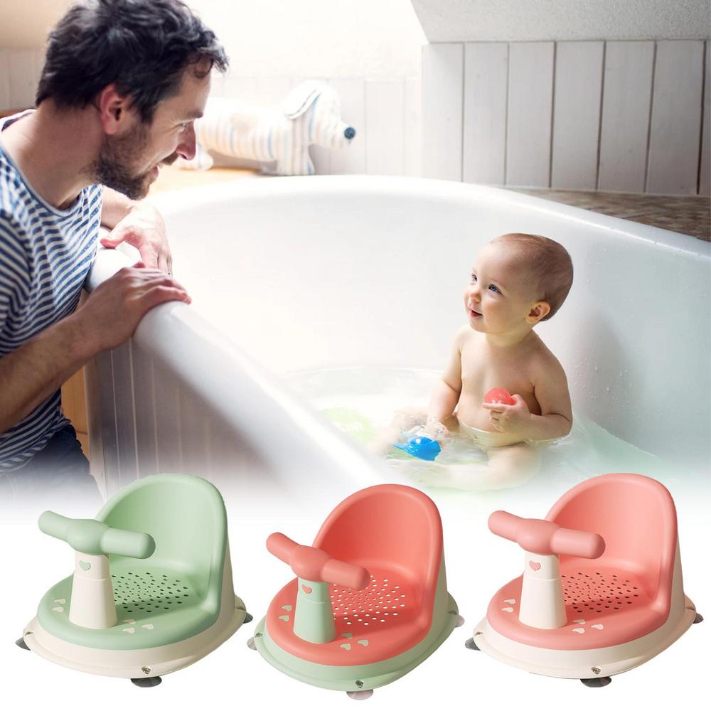 Antiskid Non Slip Bath Stool PP+TPE Bathing Chair New Bathtub Seat  Baby Play