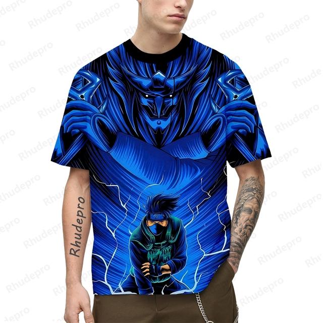 Мужские футболки, рубашки, большие размеры, Наруто, подарочный тренд 2024 года, одежда первой необходимости, аниме, одежда 2000 года, короткий рукав, хип-хоп, уличная одежда