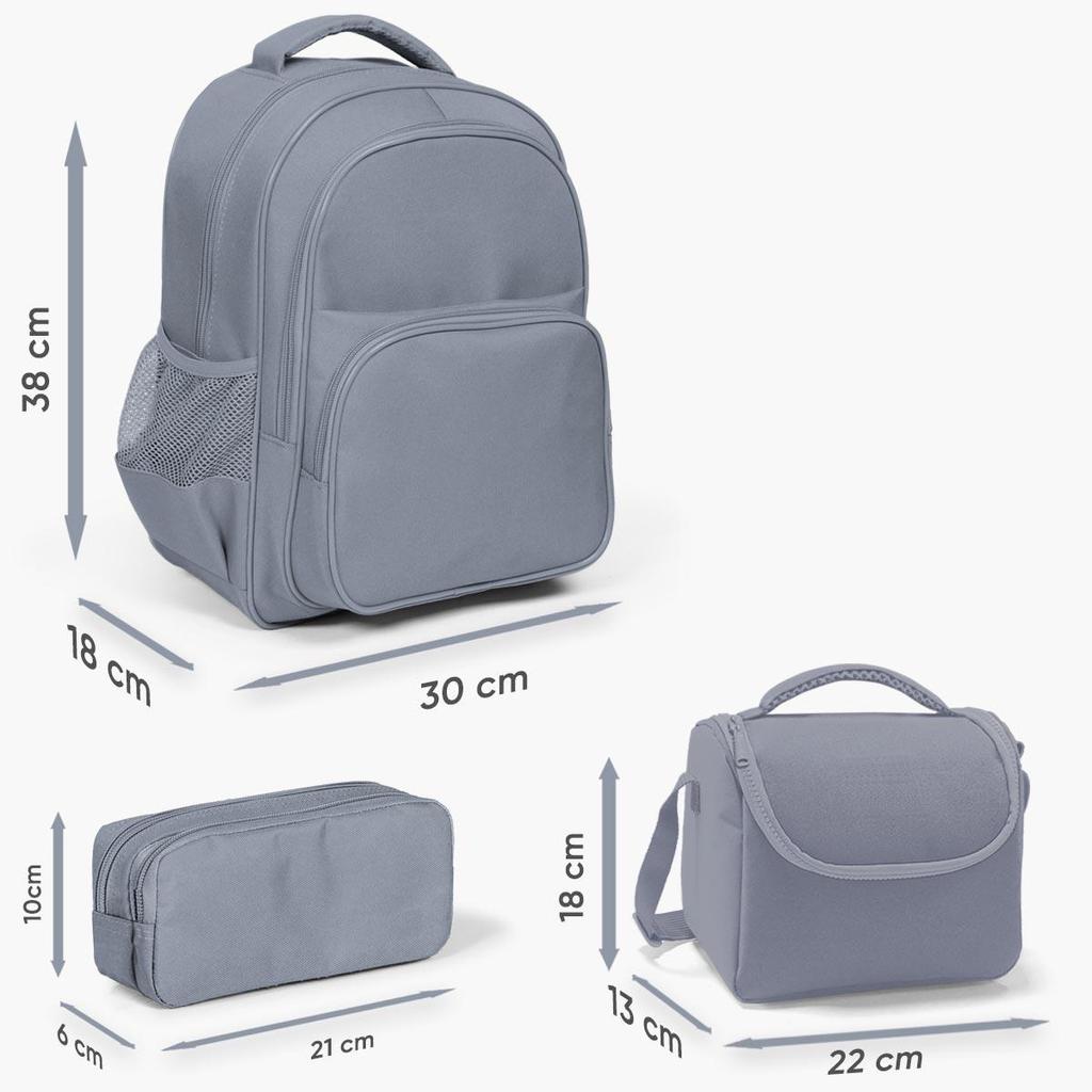 Набор школьных сумок из 3 предметов Coral High Kids лавандового цвета с рисунком граффити SET0114414