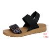 Fashion Women's Leopard Wedges Sandals Plus Size Casual Light Thick Sole Platform Slippers 2025 Summer Comfort Non Slip Beach Shoes
