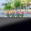 Interior Car Decor Spring Wobbly Flower Dashboard Ornament, Shaking Head Sunflower Decor, Cute for Rearview Mirror And Home Office