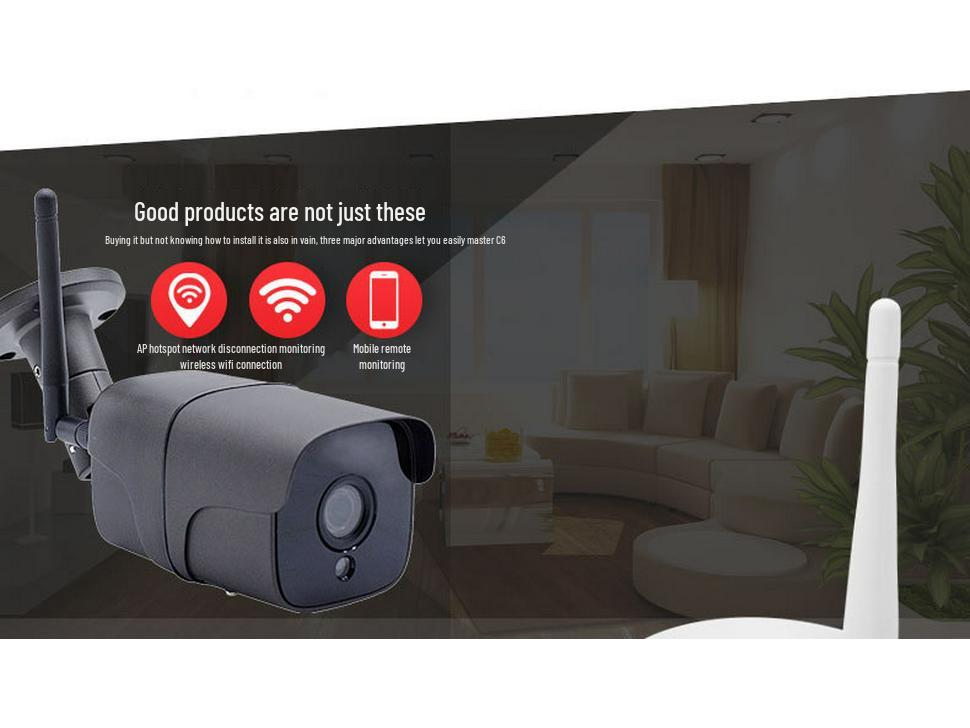 1080P HD 4MP/5MP Уличная водонепроницаемая WiFi камера безопасности с умным беспроводным подключением и слотом для карты