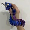 3D Printed Snake Toy Articulated Snake with Openable Mouth And Retractable Teeth Flexible Fidget Snake Toy for Adults Kids