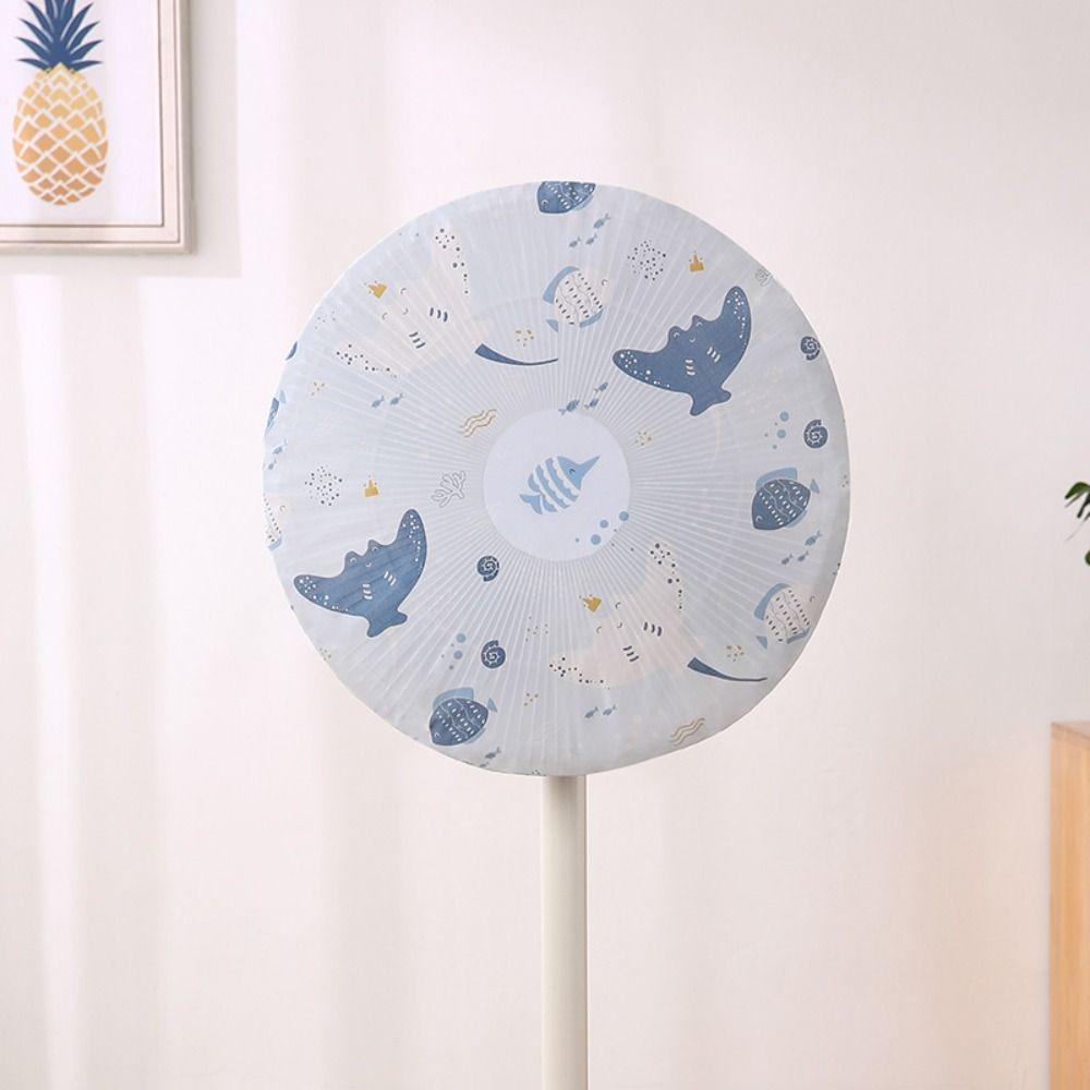 Cartoon Pattern Printing Fan Protection Covers Round Fan Fan Dustproof Covers Electric Fan Cover