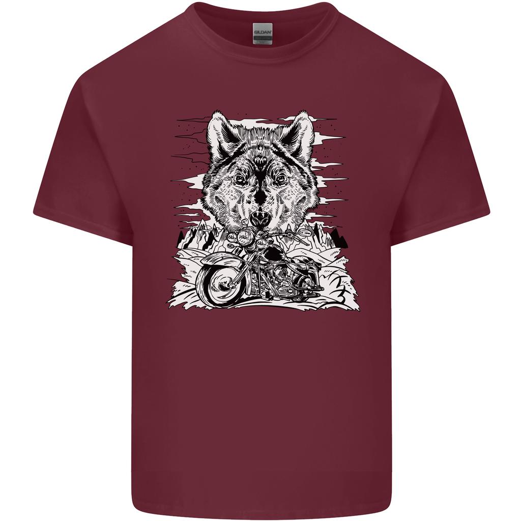 Motorbike Wolf Biker Motorcycle Motorbike Unisexs Light Cotton TShirt