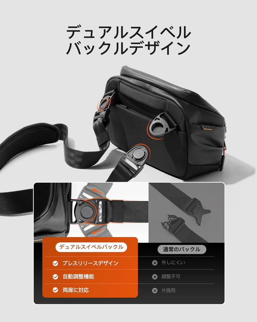 Сумка-слинг через плечо, регулируемый органайзер через плечо, водонепроницаемый, электронные аксессуары, открывающиеся для коротких общественных мест, для женщин и мужчин, унисекс, черный