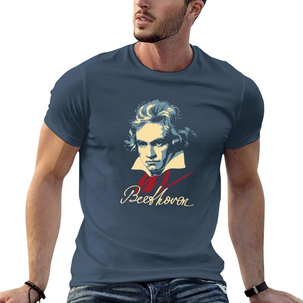 Beethoven Tshirt Plus Size Loose Short Sleeve Top