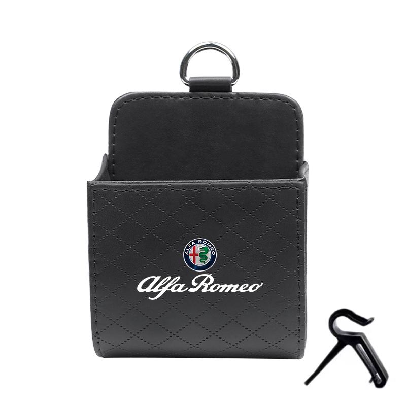 2026 Hot Alfa Romeo Car Storage Bag Car Air Outlet Debris R Bag Phone Key Sunglasses Leather Organizer Box For Alfa Romeo 4C 159 G