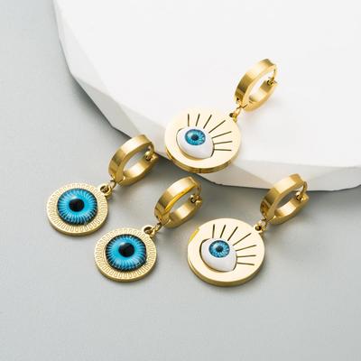 Женские серьги-капли из титановой стали, серьги Devil Eye, маленькие серьги премиум-класса