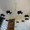 Mid-Century Modern Sputnik Chandelier Brass Diabolo Style 10-Arm Stilnovo-Inspired Light Fixture Dining Living Room Ceiling Light