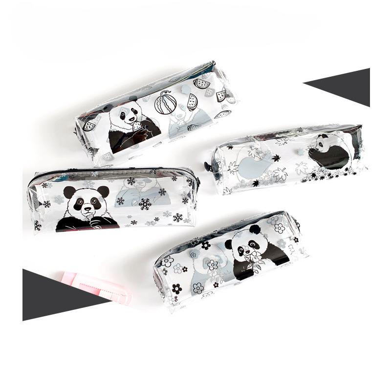 Transparent Zipper Pencil Case Pen Bag Cosmetic Makeup Pouch Sundries Organizers Stationery Gifts School Supplies