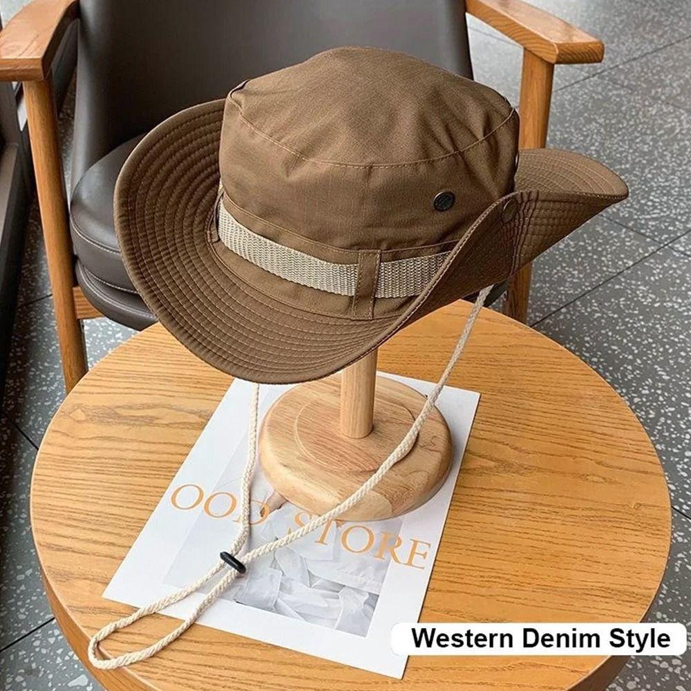 Breathable Bucket Hat Anti-UV Sun Hat Summer Fishing Cap  Camping Hiking