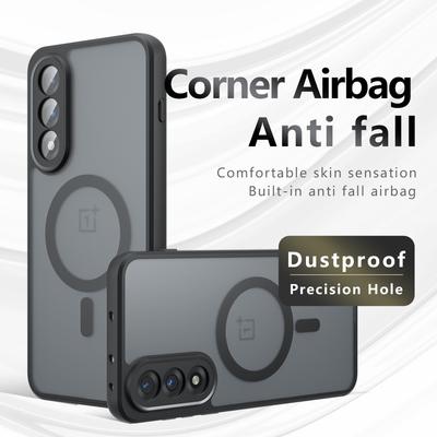 Чехол для OnePlus Nord 5 Ace5 Ultra Магнитная Мягкая TPU Рамка Полупрозрачная Матовая Жесткий Пластик Ударопрочный Задняя Крышка для Телефона Fundas