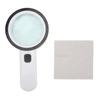 8cm 30X Handheld Optical Glass Magnifier High Power Magnifying Glass with 12 LED Lights