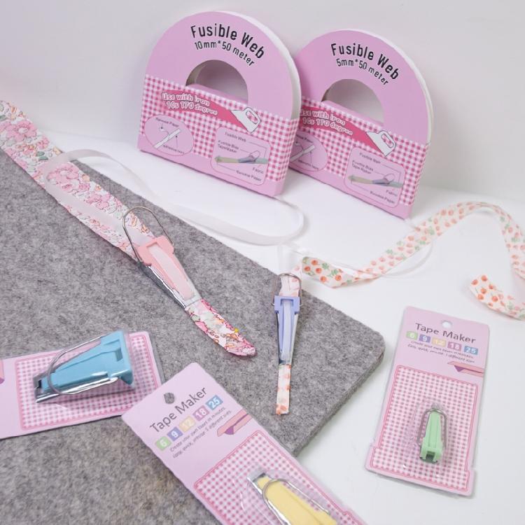 Bias Tape Maker 5 Size 6/9/12/18/25mm Tape Maker Tool Quilting Tool for Fabric Sewing