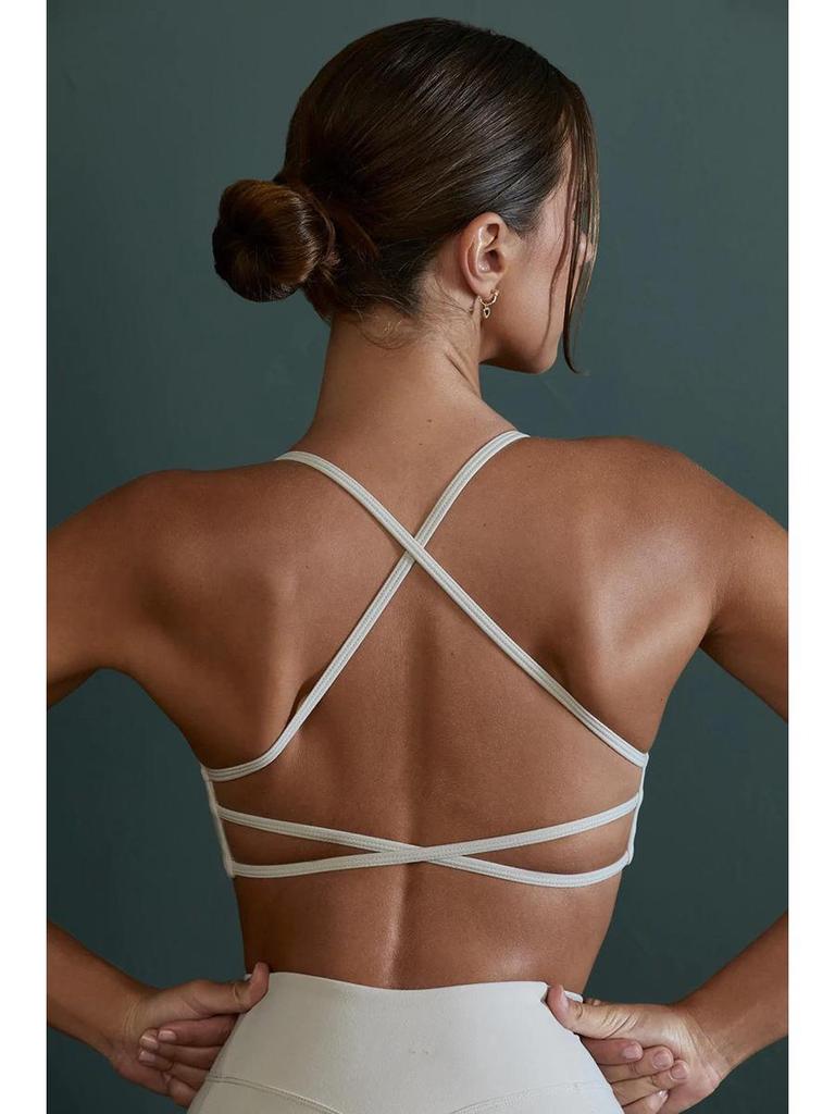 Европейский и американский спортивный бюстгальтер Lulu Nude Feel: Ударопрочный, красивый топ для йоги и фитнеса с открытой спиной для женщин