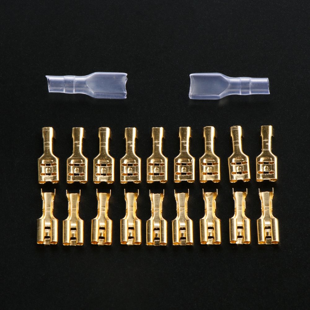 200PCS NEW 200pcs Durable Female Spade Electrical Crimp Terminal Butt Connector Insulated Wire