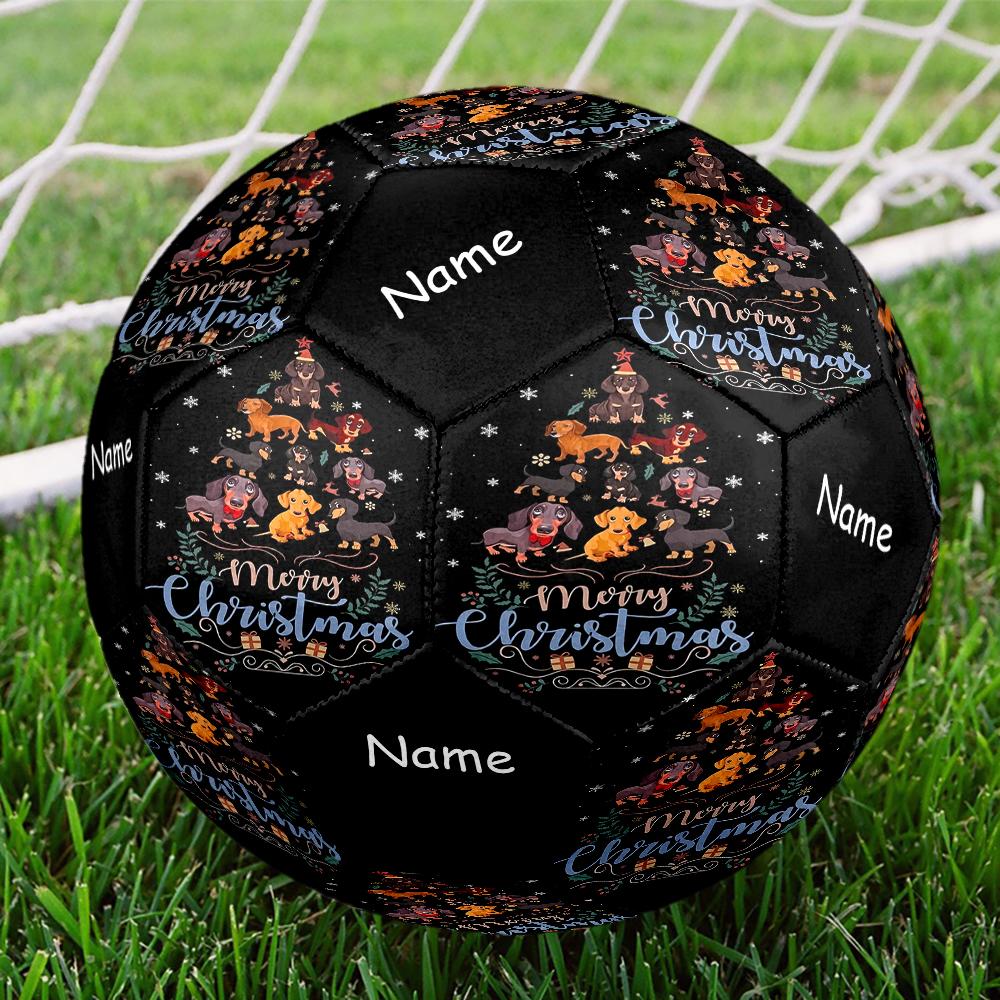 Custom Name Christmas tree Theme Size 5 Soccer Ball, Suitable for Both Indoor and Outdoor Matches, a Gift Suitable for Everyone.