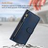 Чехол для Samsung Galaxy A54 5G с карманом на молнии, несколькими слотами для карт, кожаная обложка для телефона