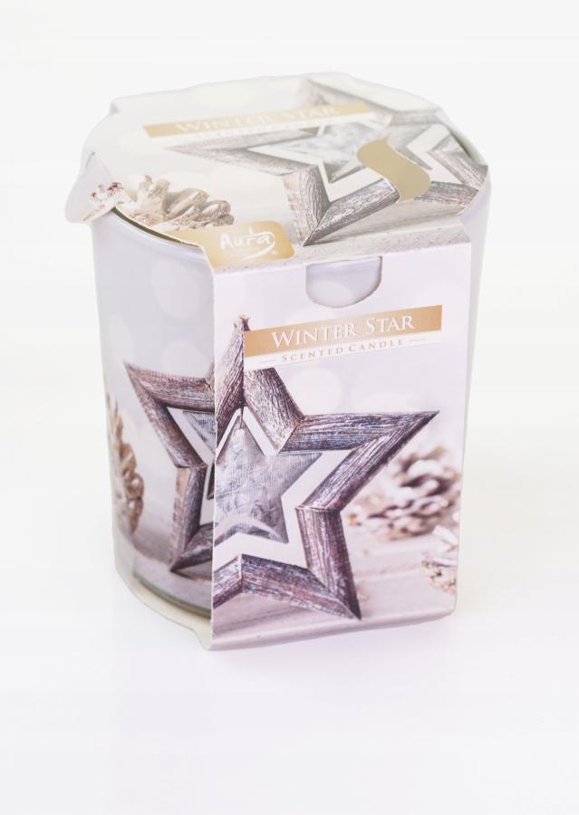 Winter Scented Candle in Glass, Christmas Decorative Gift