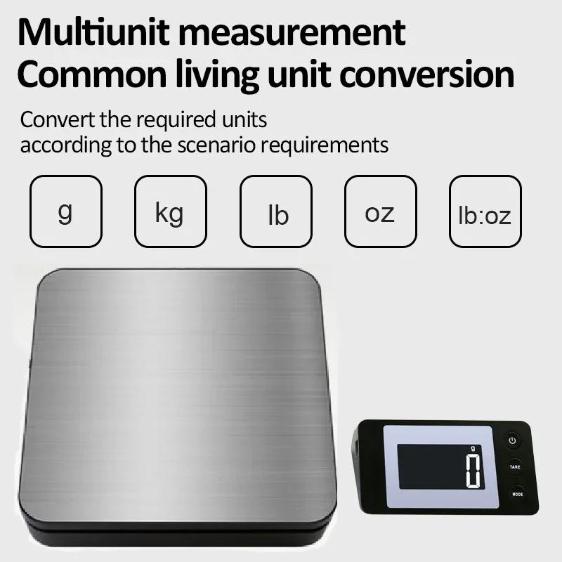 High-precision Digital Scale 50kg/2g Electronic Platform Scale Wired/Wireless Parcel Pet Express Weighing Scale with Backlight