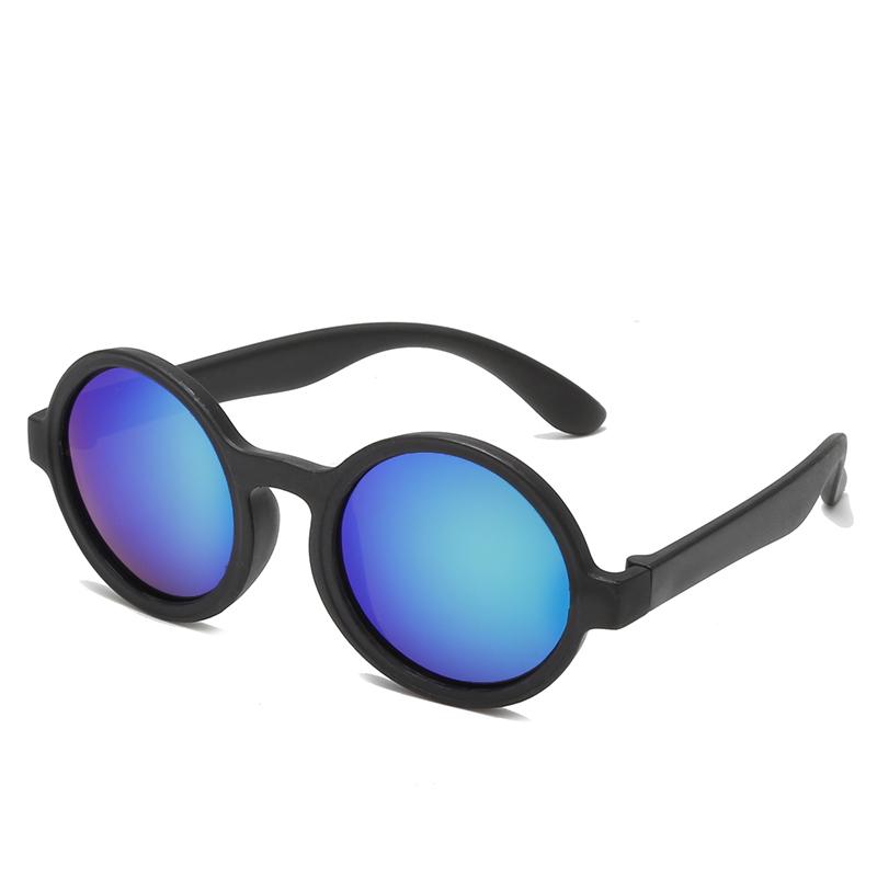 Новые милые детские солнцезащитные очки с круглой оправой, безопасные для детей, мягкие, устойчивые к УФ-излучению, трендовые очки для мальчиков и девочек