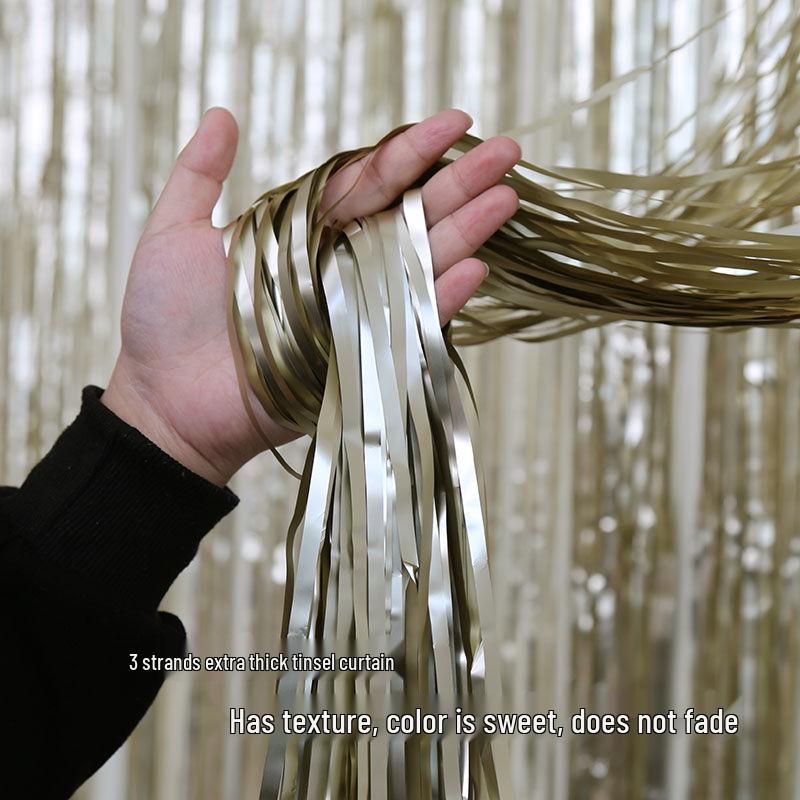 Лазерный фон с бахромой и мишура для украшения вечеринки или мероприятия