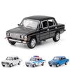 1/24 ВАЗ 2106 Классическая литая модель игрушечного автомобиля Миниатюрный с механизмом оттягивания Звук и свет Открывающиеся двери Коллекция Подарок Мальчику