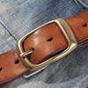 100% Cowhide New Fashion Leather Retro Handmade Copper Buckle Men's Belt Luxury Belt Genuine Leather Belt Jeans Wide  Men's Belt