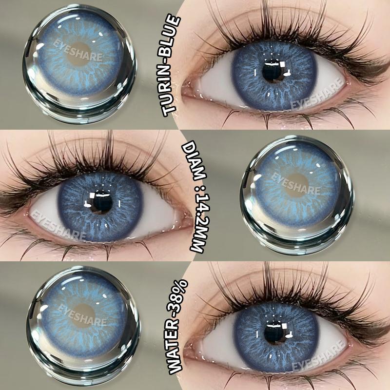 Eyeshare Gray Color Contact Lenses for Eyes Brown Eye Korean Colored Lenses Beautiful Pupil Eye Makeup Colorful Pink Lens 2pcs