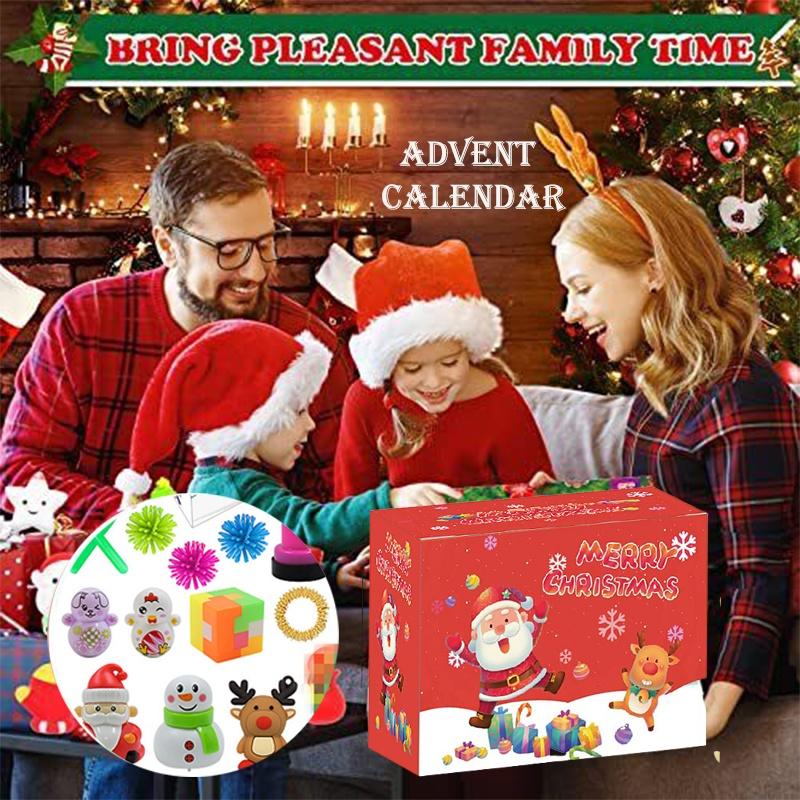 Мягкие Сквиши Для Детей 24 дня Рождественская Фиджет-Игрушка Для Малышей