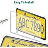 Silicone License Plate Frame With Cover Combo- Flat Clear License Plate Shield And Rustproof Black Car Tag Holder, 1 Set Unbreakable Transparent