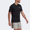 adidas Футболка Essential Logo Sports с круглым вырезом и коротким рукавом, мужские топы, черная GK9639