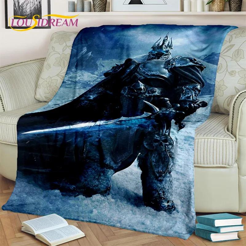 3D Игровое одеяло World of Warcraft WOW Король-лич DH, Мягкое плед для дома, спальни, кровати, дивана, пикника, путешествий, офиса, Покрытие для детей