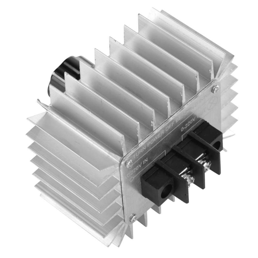 AC 220V 5000W SCR Регулятор напряжения Диммирование Регулировка скорости Диммер Термостат Регулируемая мощность Контроллер скорости двигателя Моторы
