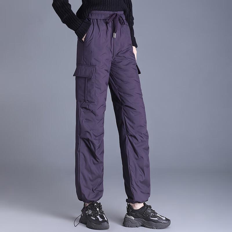 Yalu Women's Winter High-Waist Straight-Leg Down Pants