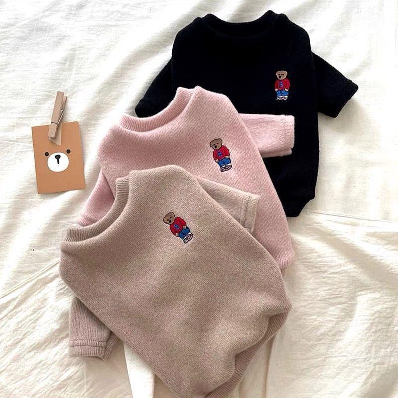 Худи для питомца померанского шпица в виде плюшевого мишки - Теплая толстовка на осень/зиму с защитой от линьки для маленьких собак