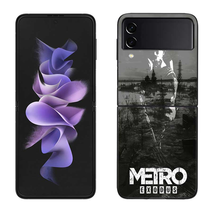 Чехол для телефона Metro 2033 для Samsung Z Flip 7 6 5G Galaxy Z Flip 5 4 3 Черный Жесткий Чехол-Крышка Роскошный ПК Корпус Coque