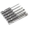 1/4in Hex Shank Slotted Tip Screwdriver Bit 2.0-6.0mm 50mm 6pcs/set Flat