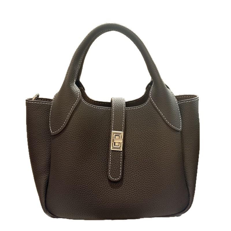 Womens Genuine Leather Bucket Bag Crossbody Shoulder Handbag Premium Daily Use
