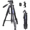 ARTCISE Lightweight Camera Smartphone Video Level Compatible with SLR Digital Load 5kg Tripod, 188cm, 5-stage Telescopic, 360° Rotation, Aluminum,