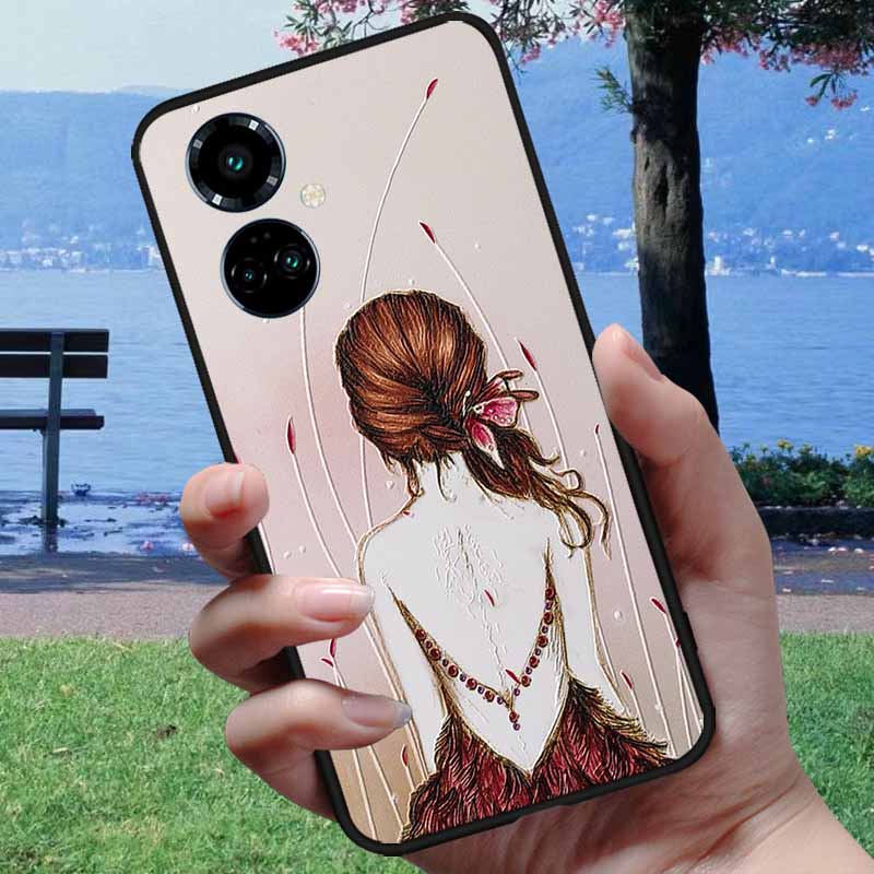 Чехол для Tecno Camon 19 Camon19 Neo 3D Рельефный Тисненый Чехол для Телефона Для Tecno Camon 19 Pro 4G 5G Neo Мягкий Силикон Мультяшный