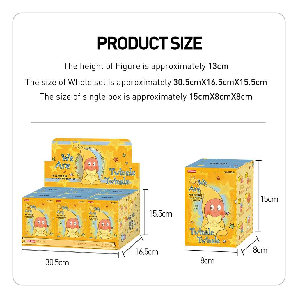 POP MART We Are Twinkle Twinkle Series Plush Pendant POP MART Gacha Gacha Figure Plastic Model Premium Toy Soft Vinyl Original Character Birthday