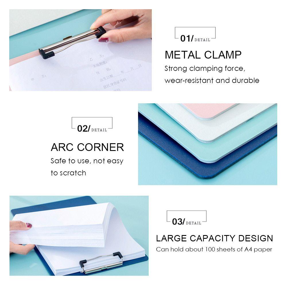 Thicken Writing Clamps Office School Supplies Notebook File Memo Pad Clip A4 Folder Board Clipboard