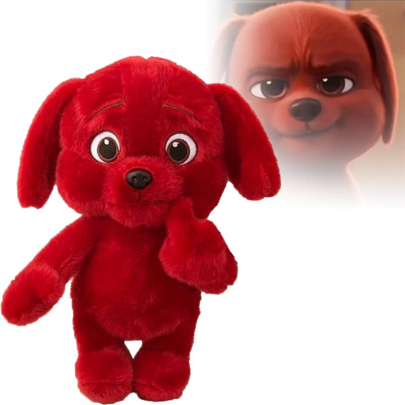 25CM Cute Playful Evil Middle Finger Red Dog Plush Toys Soft Funny Clifford Dog Animal Plushies Doll Kid Birthday Accompany Gift