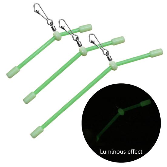 5Pcs Rotatable Hook Luminous Fish Line Lure Connector Balance for Sea Fishing