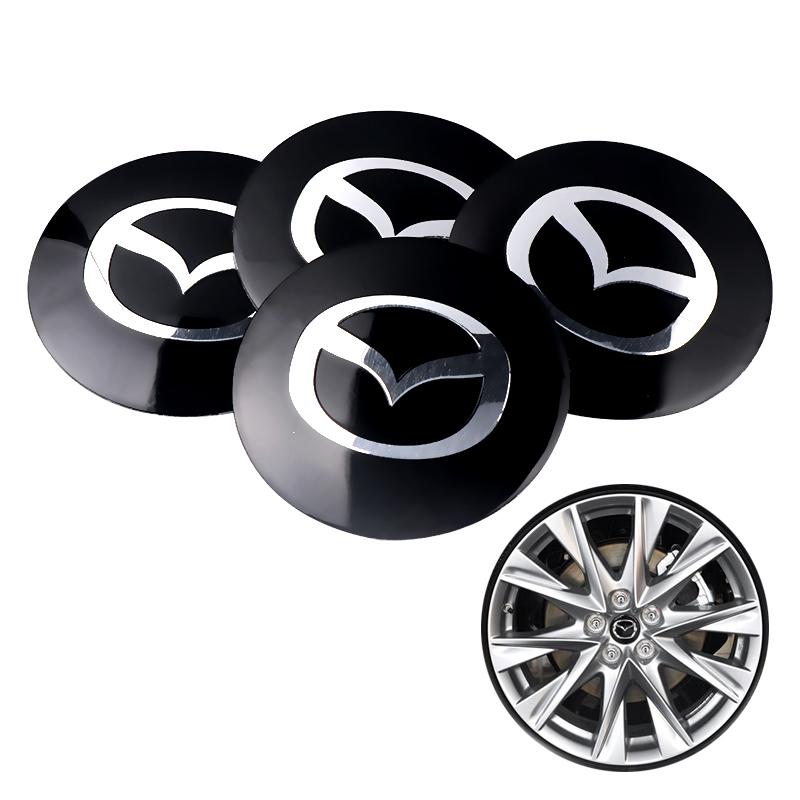 56/60mm Car Wheel Hub Cap Tire Center Emblem Sticker Auto Accessories For MAZDA SPEED Demio MPS MS speed CX-3 CX-4 CX5 CX-8 CX-7 GF3