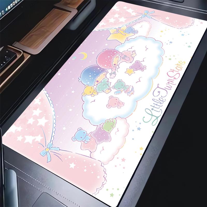 Mouse Pad Office PC Kawaii Anime Bear Mousepad Pink Cartoon L-little T-twin Star Desk Mouse Mat Laptop Gaming Keyboard Pad Gift