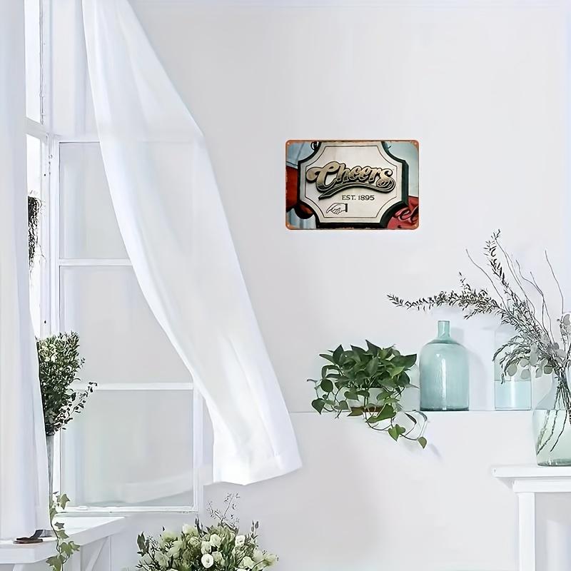 1 шт., Металлический алюминиевый знак, "Знак бара Cheers", (8x12 дюймов/20см*30см), Винтажное настенное художественное украшение